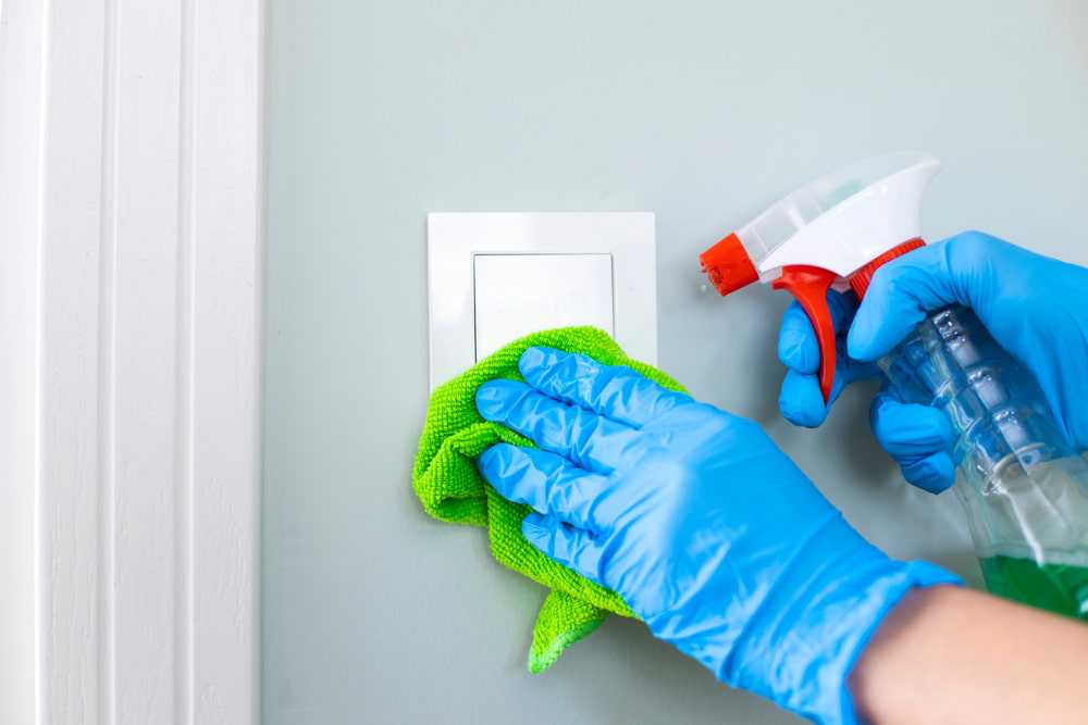 How should I disinfect high-touch areas