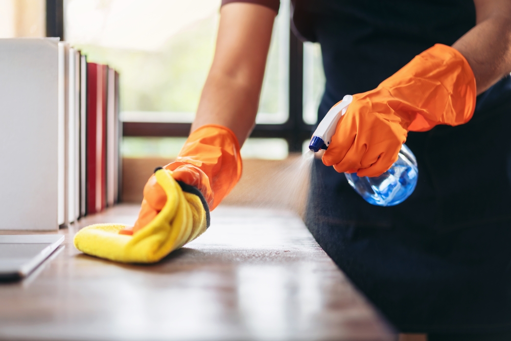 City Page V4 – stock housekeeper orange gloves Reliable house cleaning services in Meriden